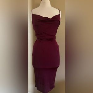 Windsor burgundy cocktail mini bodycon dress